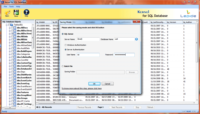 Product Screenshots Kernel For Sql Database Recovery Software Tool 3715