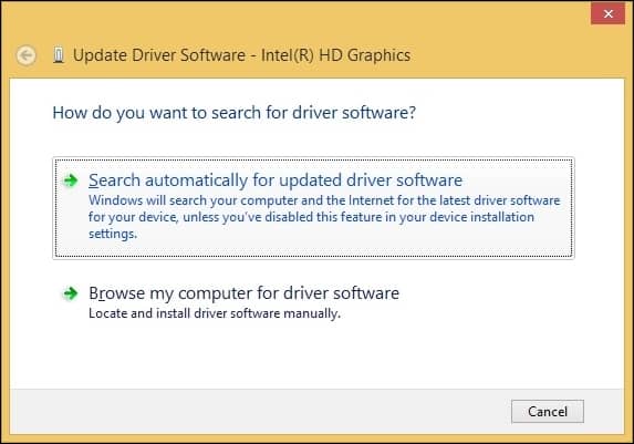 Select Update Drivers from the drop-down list