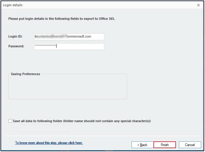 enter credentials of Office 365 account