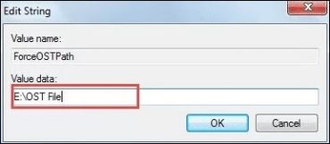 How can you change the location of OST file in Outlook?