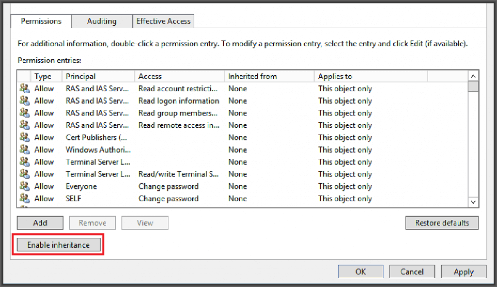 Insufficient permission to access file vmware windows 10 что делать