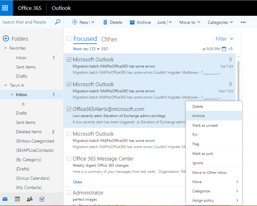 How To Archive Mails In Office 365 