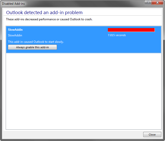 disable add ins outlook