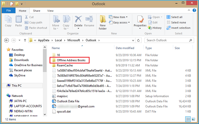 delete outlook files after upgrade to outlook 2016