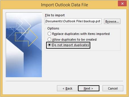 Do not import duplicate