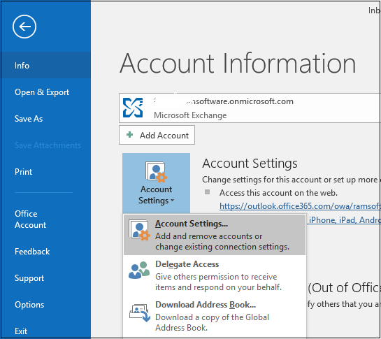 configure outlook for office 365 manually