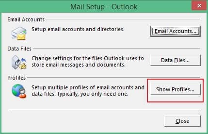 Select Show Profiles from the wizard