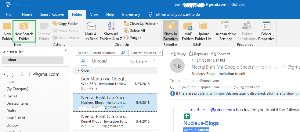how to find old emails in outlook for office 365