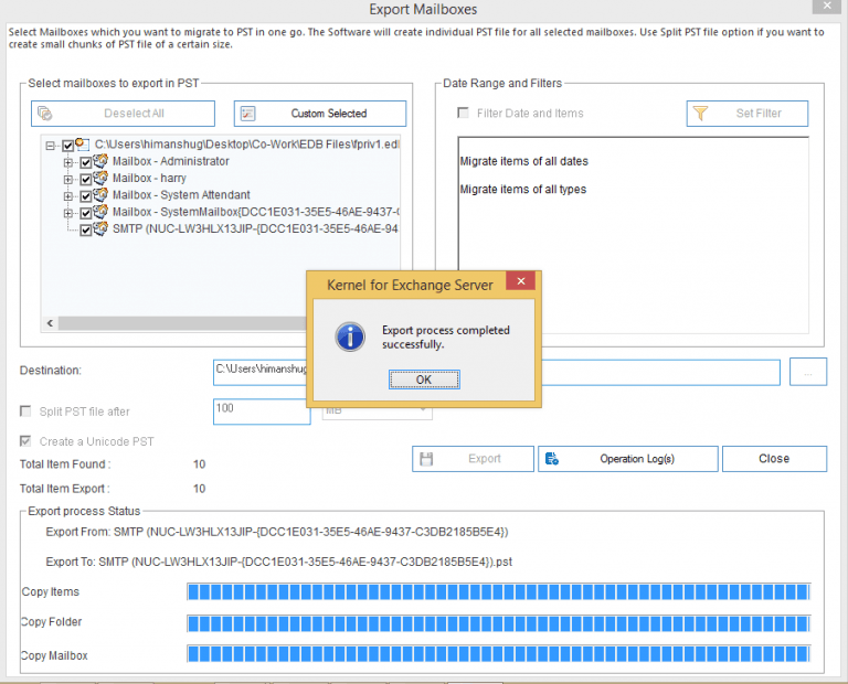 exchange 2010 mailbox size