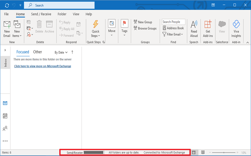 Exchange Server then it shows its status as CONNECTED TO MICROSOFT EXCHANGE