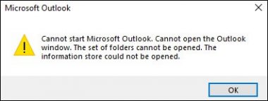 Fix error Outlook not opening in Windows 10