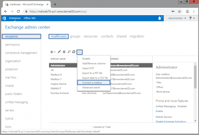 Reconnect a Disconnected mailbox in Exchange Server