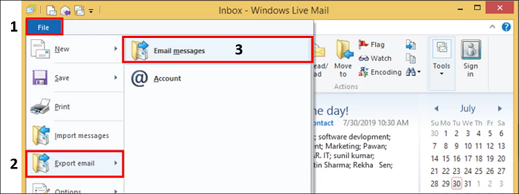 Launch Windows Live Mail