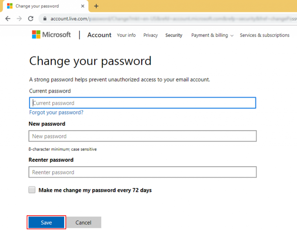 Top three ways to change passwords in Outlook