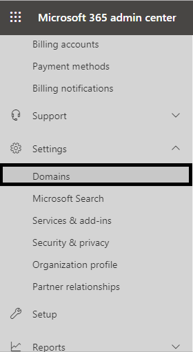 select the Domains