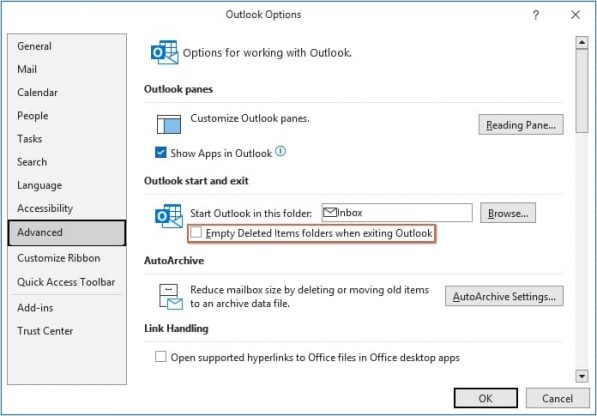 Fixed Outlook 2016 Automatically Deleting Emails 4428