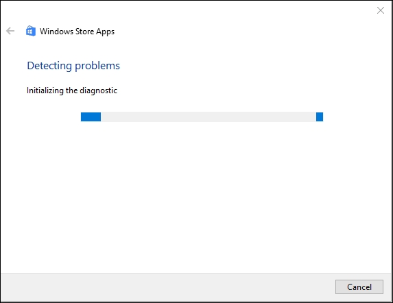 windows start scanning the system for any kinds of errors 