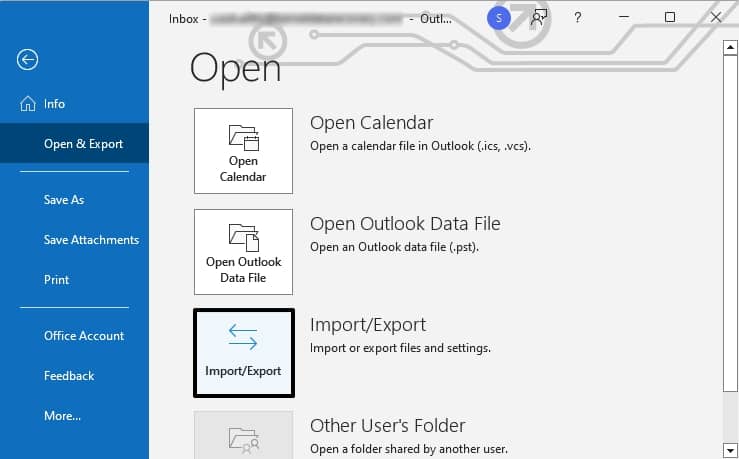 Launch Outlook 2016 and click File