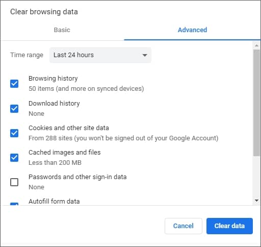 select time range and check all the required options