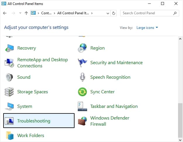 Launch Control Panel on your Windows device