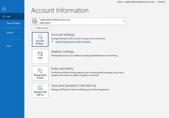 Outlook Error: Your Digital ID name cannot be found by the underlying ...