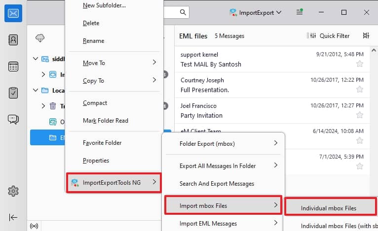 select the Import Export Tools NG