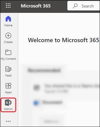 Log in to the Office 365