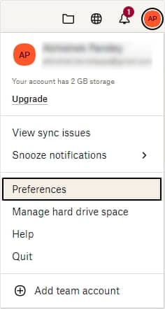 Click on your avatar or profile in the top right corner then select Preferences