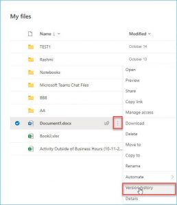 Easy Way To Restore A Previous Version Of A File In OneDrive