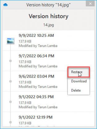 Easy Way To Restore A Previous Version Of A File In OneDrive