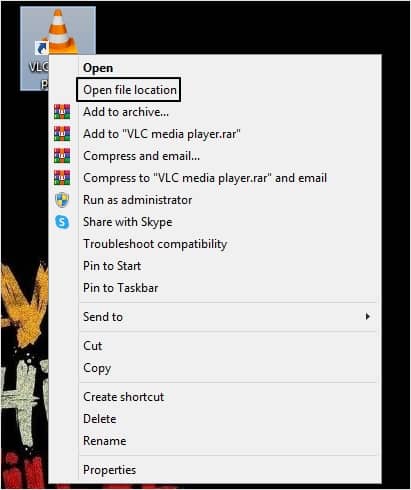 Right click on VLC Player icon and select Open file