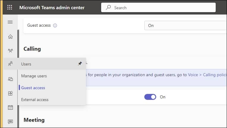 Microsoft Teams Admin Center, you can manage your users