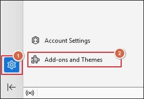 Go to Settings and click on Add ons and Themes to proceed