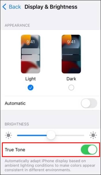 disable true tone and alter the color filter settings