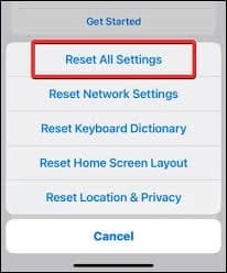 reset the settings on your iPhone
