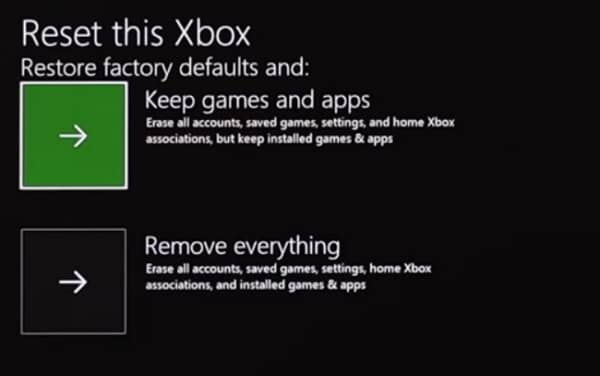 remove everything from xbox one