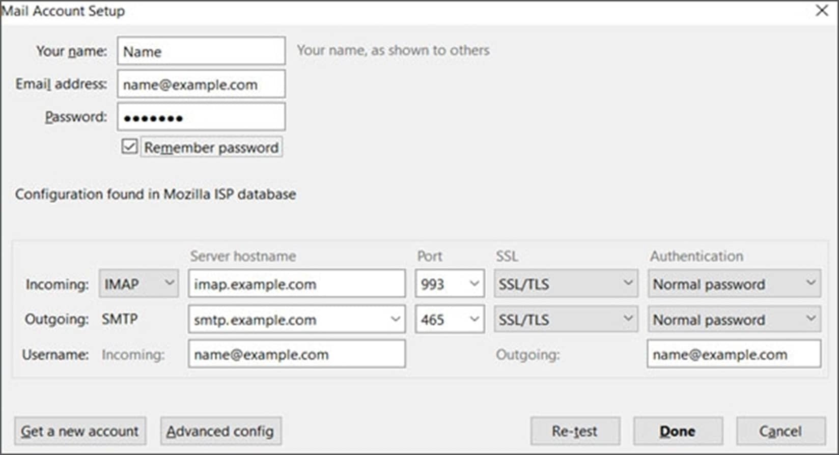 select server hostname port numbers etc