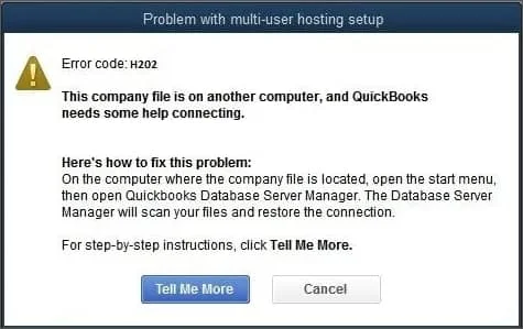 quickbooks error h202