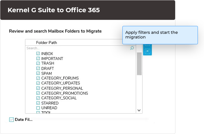 Migrate data with applying filters