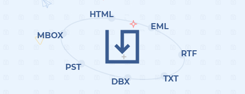 Multiple output formats, including PST, MBOX, HTML, DBX, EML, TXT, RTF, and more