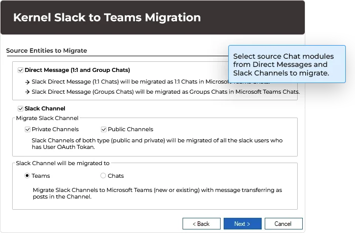 Kernel Slack to Teams Migration