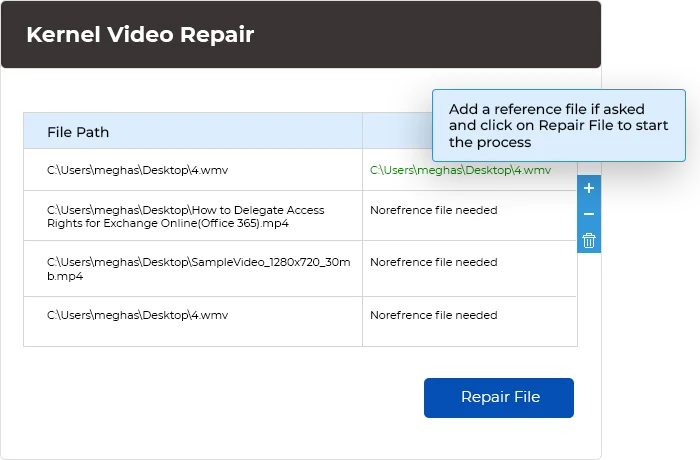 Repairing video files