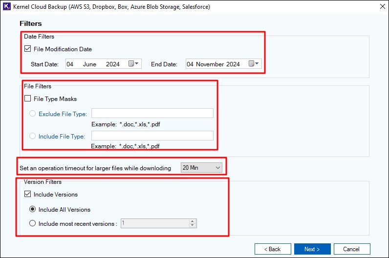 Apply data filters