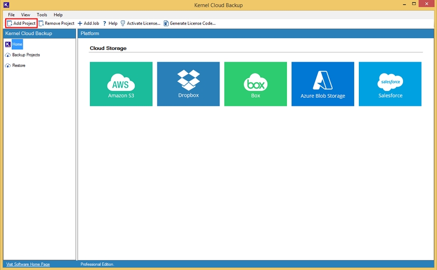 Run Kernel Azure Blob Storage Backup