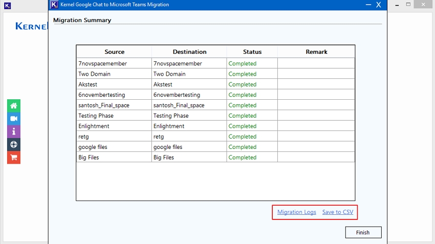 View detailed log report