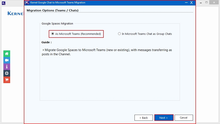 For migrating Google Chat Spaces as Microsoft Teams