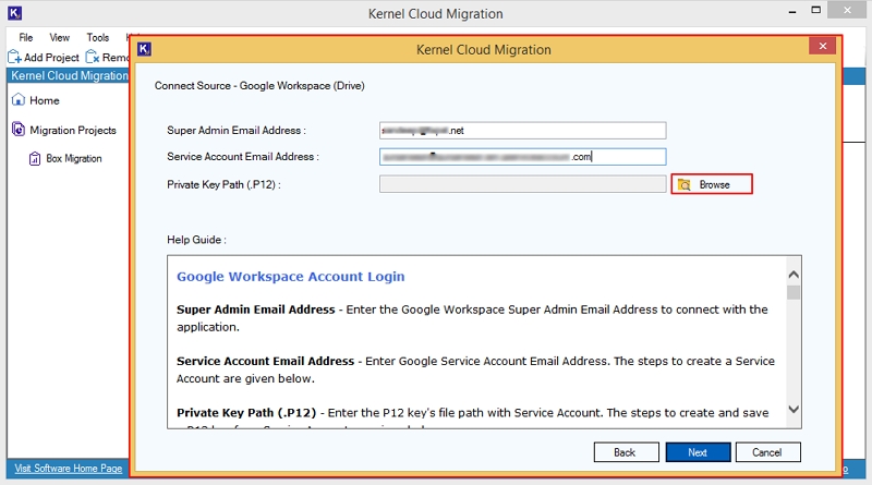 Connect Source Google Workspace (Drive) window