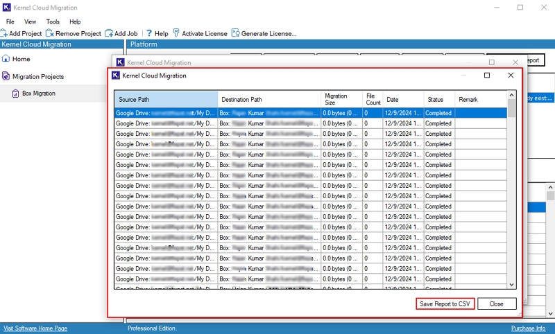 Save Report to CSV