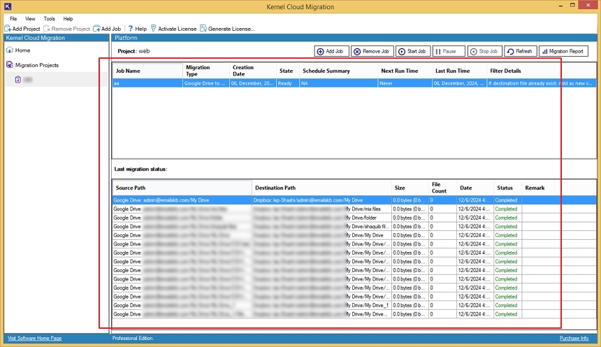 Check migration status