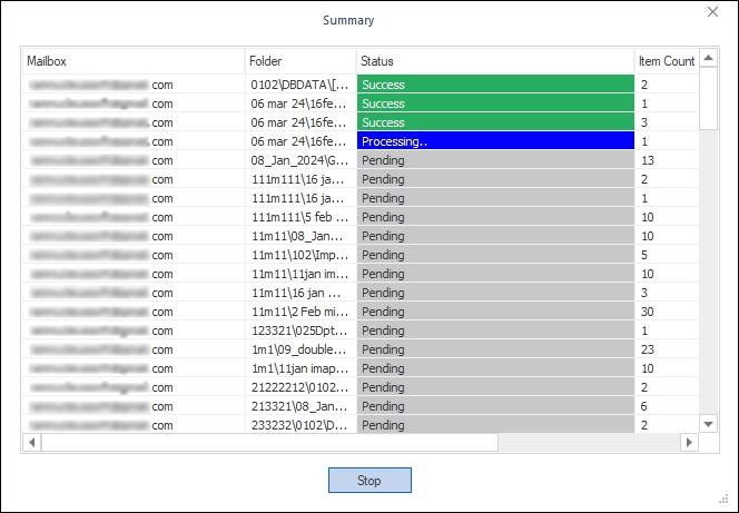 show live backup process